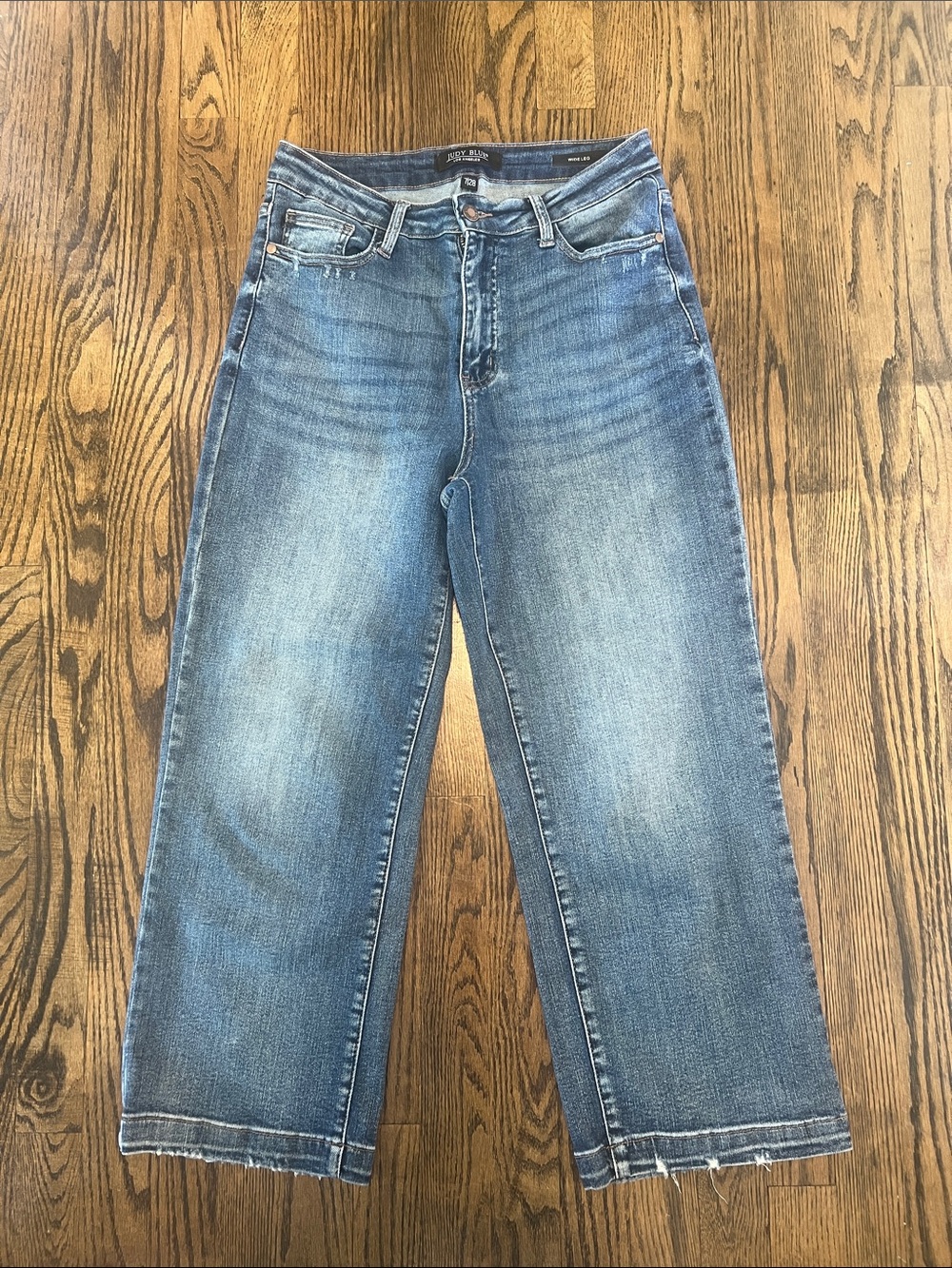 Judy Blue Medium Blue Wide-Leg Jeans
